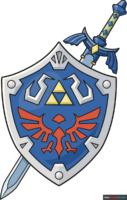 How to Draw The Master Sword and Hylian Shield from the Legend of Zelda