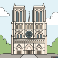 How to Draw the Notre Dame Cathedral