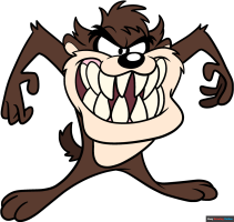 How to Draw the Tasmanian Devil from Looney Tunes