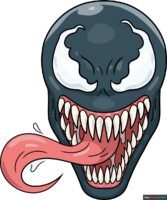 How to Draw Venom's Face