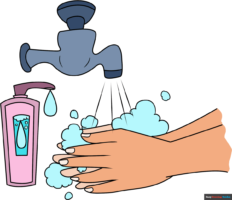 How to Draw Washing Hands