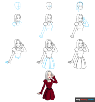 How to Draw an Anime Vampire Girl