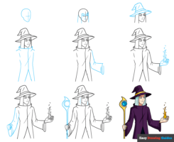 How to Draw an Anime Wizard