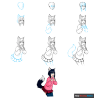 How to Draw an Anime Wolf Girl