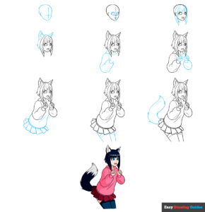 How to Draw an Anime Wolf Girl Featured Image