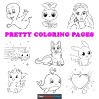 Free Pretty Coloring Pages for Kids &ndash; 63 Printable Sheets