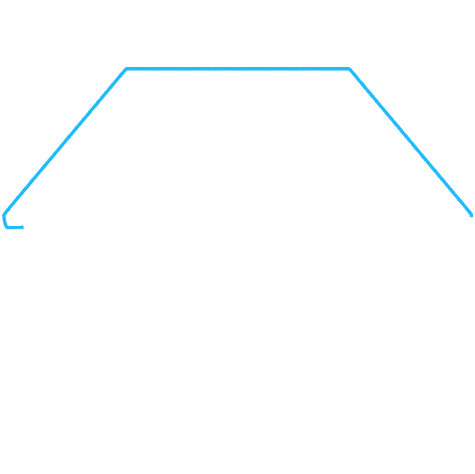 Simple House step-by-step drawing tutorial: step 01