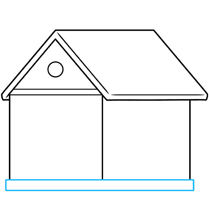 Simple House step-by-step drawing tutorial: step 05