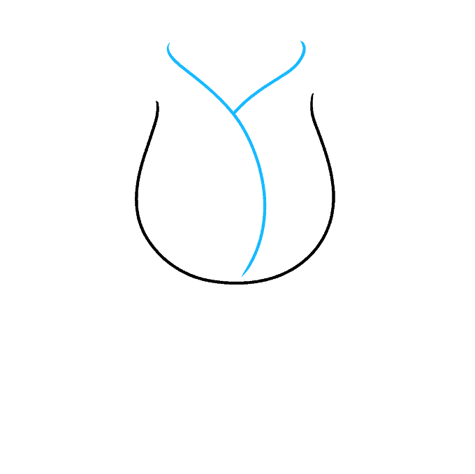 Simple, Quick Rose step-by-step drawing tutorial: step 02