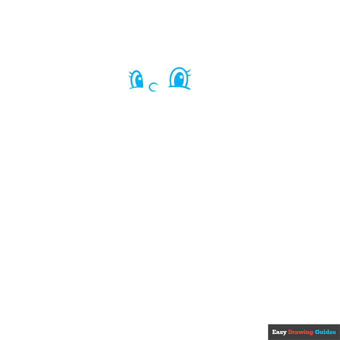 Cartoon Girl step-by-step drawing tutorial: step 1