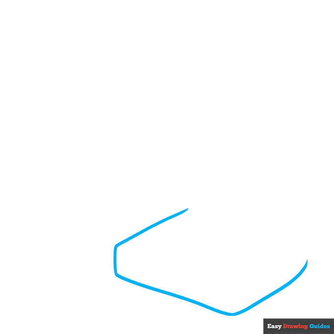 Peanut Butter step-by-step drawing tutorial: step 1