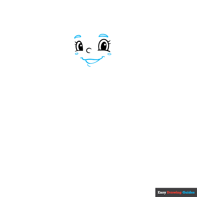 Cartoon Girl step-by-step drawing tutorial: step 2