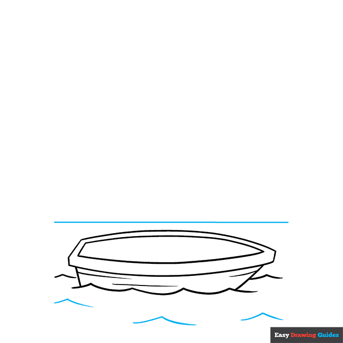 Boat step-by-step drawing tutorial: step 4