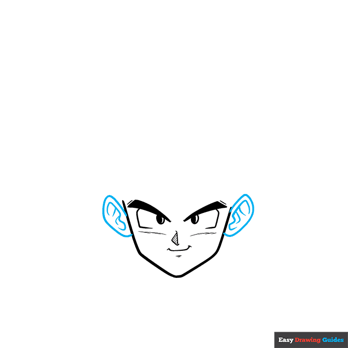 Goku step-by-step drawing tutorial: step 4
