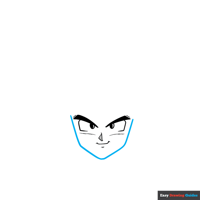 Goku step-by-step drawing tutorial: step 3