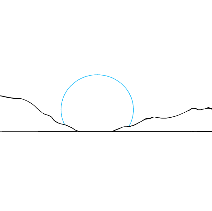 How to Draw a Sunset Step 04