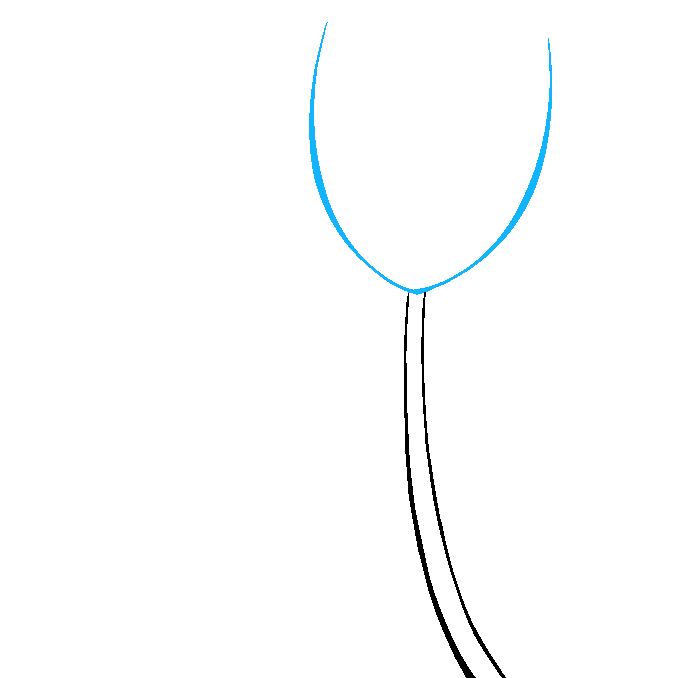 How to Draw a Tulip Step 02